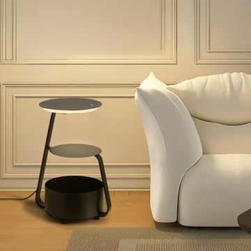 【免運/可開票】台灣公司 落地燈 立燈 床頭燈 led立燈 居家落地燈 客廳落地燈 臥室落地燈 落地燈客廳沙發臥室無線充電帶桌茶幾置物架設計感床頭柜一體臺燈