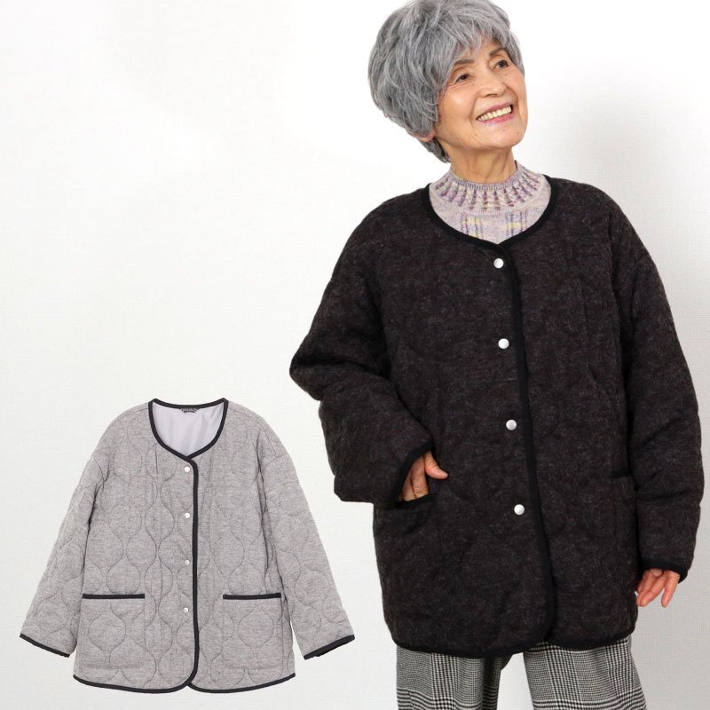 シニア服 80代 70代 60代 レディース 婦人服 高齢者 おばあちゃん ニット ウェーブキルト 中綿ジャケット 敬老の日 プレゼント ギフト 通販  LINEポイント最大0.5%GET | LINEショッピング