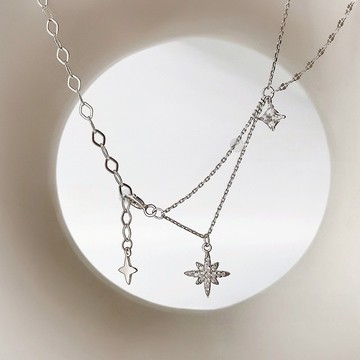 🧡限時免費刻字『LINE禮物獨家』【OCTOBER 16Th】S925純銀輕奢閃鑽六芒星流蘇項鍊鎖骨鍊 開運 生日禮物 閨蜜禮物 情人節禮物 交換禮物 客製化禮物 MAR 23