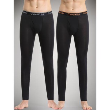 男士秋褲薄款打底褲緊身純色單件修身保暖褲男秋冬季線褲青年大碼