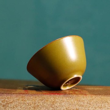 甄璽柴窯茶葉末釉主人杯茶具套裝景德鎮純手工中式復古茶器三秋杯