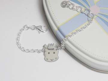 小龍 - 小朋友手鍊 | 925純銀 寶寶週歲禮 刻字 動物銀飾