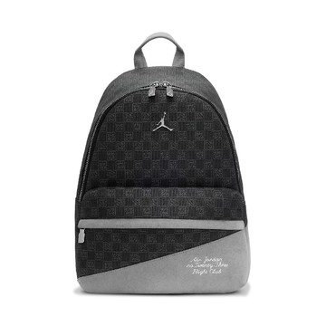 NIKE 後背包 Jordan Monogram 13吋筆電包 黑 滿版 皮革 JD2633007AD-002