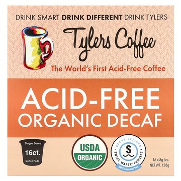 Tylers Coffees, 無酸有機無咖啡萃取，16 個單份咖啡包，每個 8 克