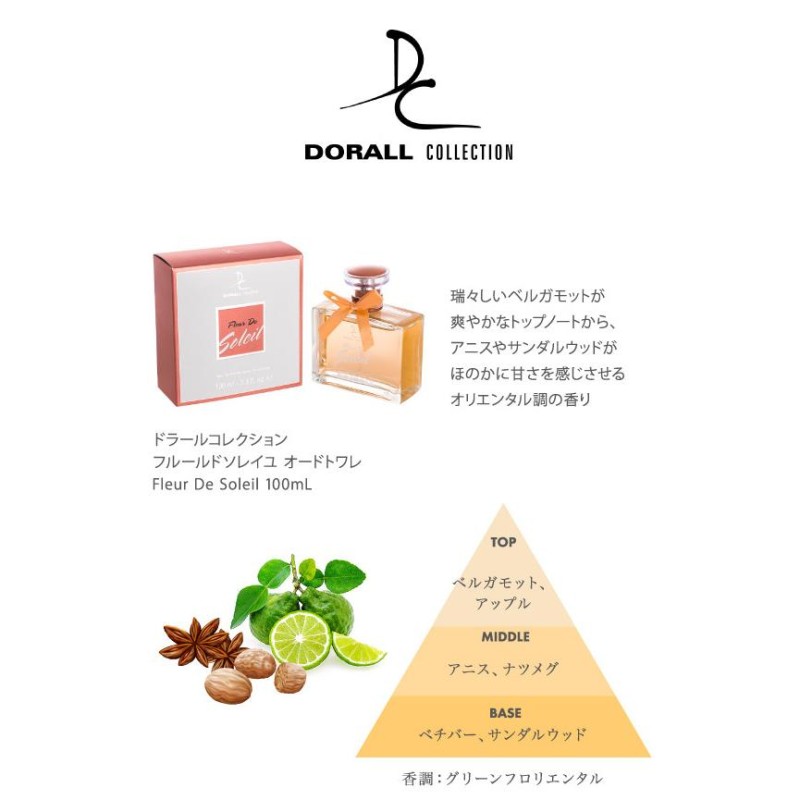 ドラール コレクション DORALL COLLECTION フルールドソレイユ Fleur De Soleil オードトワレ EDT SP 100ml  【香水】【あすつく】 | LINEブランドカタログ