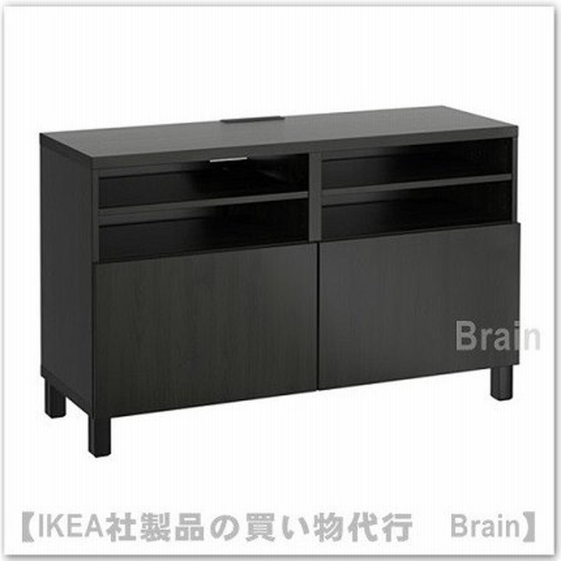 ｉｋｅａ イケア Besta テレビ台 扉付き1x40x74 Cm ブラックブラウン ラップヴィーケン ブラックブラウン 通販 Lineポイント最大0 5 Get Lineショッピング