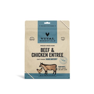 凍乾飼料 VE凍乾 牛雞 227g 貓咪 方塊排生食餐 (常溫保存 冷凍乾燥 貓飼料 貓糧 無穀 )
