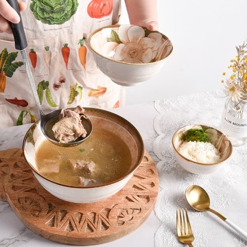 Homely Zakka 新古典陶瓷餐盤碗_圓形飯碗2件組