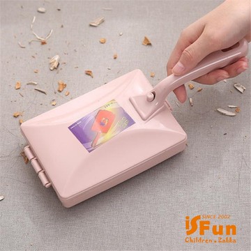 iSFun 方型雙滾輪 環保隨手清潔除塵刷 1入隨機色