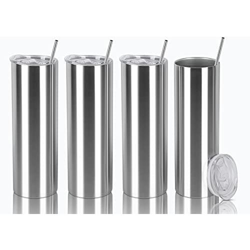 20 Oz Straight Skinny Tumbler Set  Stainless Steel Slim Skinny Trave 並行輸入