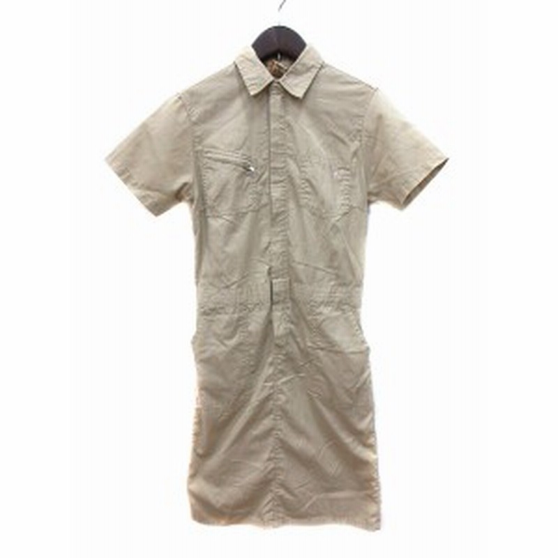 中古 ビームスボーイ Beams Boy ワンピース シャツ ひざ丈 半袖 Boy ベージュ Mn レディース 通販 Lineポイント最大get Lineショッピング