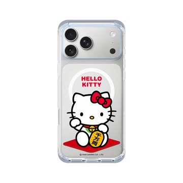 iPhone 17 Pro Max ClearX (MagSafe 兼容) 冰透藍 - 三麗鷗-Hello Kitty - 幸運招財貓