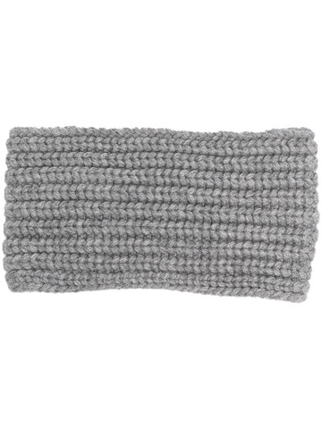 Moorer - ribbed-knit cashmere headband - women - Cashmere - One Size - Grey