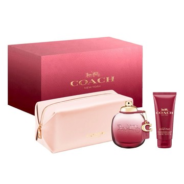下單贈吊飾【COACH】曠野玫瑰淡香精90ml禮盒(淡香精90ml+身體乳100ml+盥洗包.附紙袋)⚡快速出貨