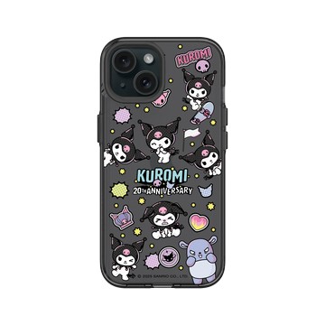 iPhone 15 Clear 酷墨灰 - 三麗鷗-酷洛米20週年 - 酷玩系列-表情包