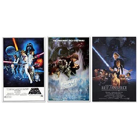 POSTER STOP ONLINE Star Wars Episode IV, V ＆ VI Movie Poster Set (3 Individual Full Size Movie Posters) (Size 27" x 40" each)