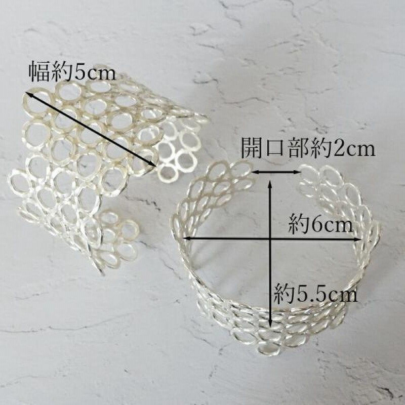 カレンシルバー ワイドサークル 幅広 レディース シルバー950 バングル