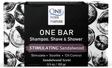 One With Nature Grooming Bar Stimulating Sandalwood 3.5 oz