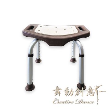 【舞動創意】輕量化鋁質可昇降浴室防滑洗澡椅(無靠背-5052)
