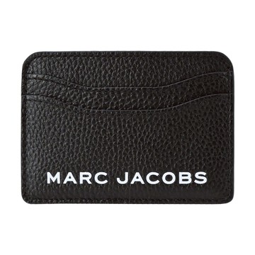 [平輸版] 【MARC JACOBS】THE BOLD 粒面皮革壓印LOGO名片/卡片夾(黑)真品平輸