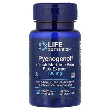 Life Extension, Pycnogenol ，法國濱海松樹皮提取物，100 毫克，60 粒素食膠囊