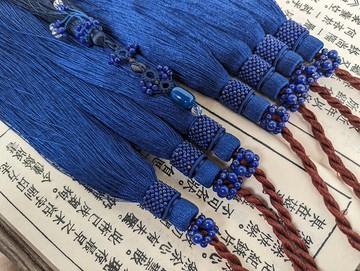 古琴穗古琴流蘇青金石珠環琴穗天然青金石珠球古琴配件