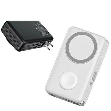 mimax米覓 無線磁吸行動電源AC 20000mAh 磁吸無線充電支架 AH-12 自帶雙線 行動電源 無線充電