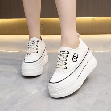 內增高女鞋10cm小個子增高鞋2023春秋新款松糕厚底小白鞋小碼3334