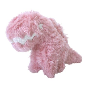 agnes b. -立體絨毛恐龍玩偶吊飾鑰匙圈(淺粉紅)