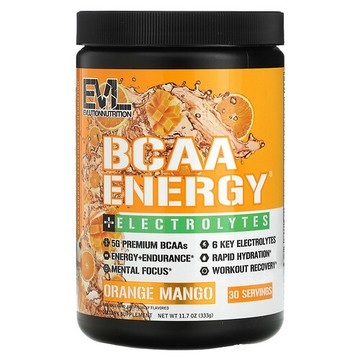 EVLution Nutrition, 支鏈胺基酸能量和電解質配方，柳丁芒果味，11.7 盎司（333 克）