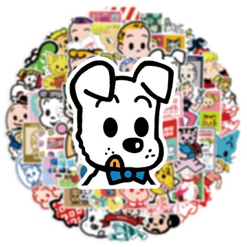 『臺灣-出貨』🚀110張簡筆卡通可愛日係貼紙塗鴉裝飾手機手賬防水貼畵學生美術手帳裝飾素 GFID