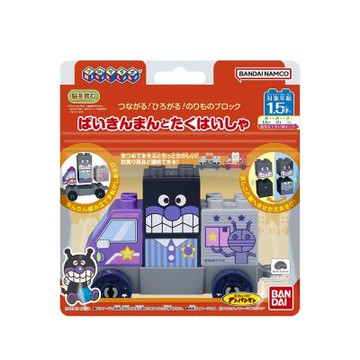 ANPANMAN 麵包超人-連接交通車積木系列～細菌人與宅配車(1歲6個月以上)