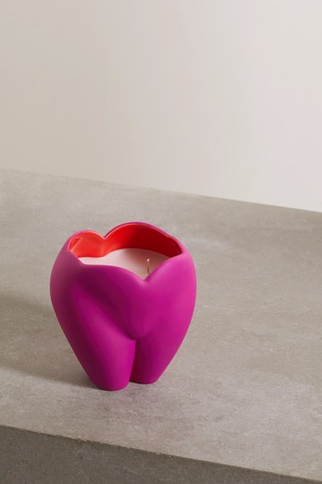 Anissa Kermiche - Bottom Of My Heart Earthenware Candle - Fuchsia - one size