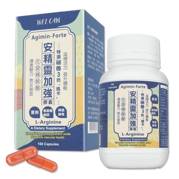衛肯 AGIMIN-FORTE 安精靈加強膠囊 100錠/瓶 MACA瑪卡