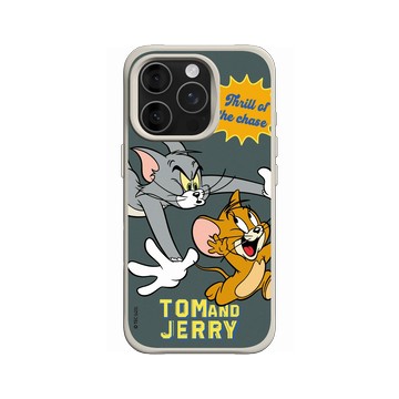iPhone 16 Pro SolidX 貝殼灰 - 湯姆貓與傑利鼠 Tom and Jerry - 你跑我追