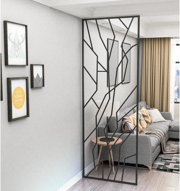 優購生活 北歐簡約現代鐵藝屏風隔斷鏤空家用客廳餐廳入戶玄關裝飾隔斷分隔屏風櫃 屏風 隔間 客廳 玄關櫃 隔板 屏風架訂製