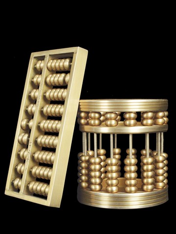 仿古銅算盤仿古如意算盤擺件如意民俗筆筒招家居擺件銅算盤財