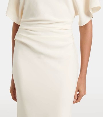 Staud Amelie gathered crêpe midi dress