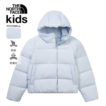 兒童藍色DWR防潑水羽絨外套｜88UDBPO