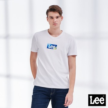 Lee 涼感天空藍小Logo短袖T恤 男 Modern 玉石科技 經典白LL210147K14