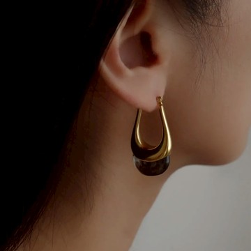 【ᴛᴏs】 Capri Earrings 卡普里復古耳環 兩色 - 琥珀