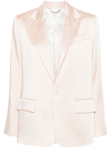 A.L.C. - single-breasted satin blazer - women - Triacetate/Polyester/Polyester/Cotton - 2 - Pink