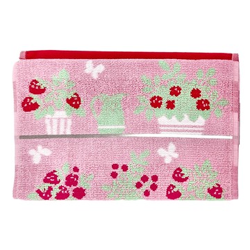 MARUSHIN 丸真 Porukka 葡萄牙製北歐插畫創意毛巾 30x80cm 100%棉  小紅莓  1條