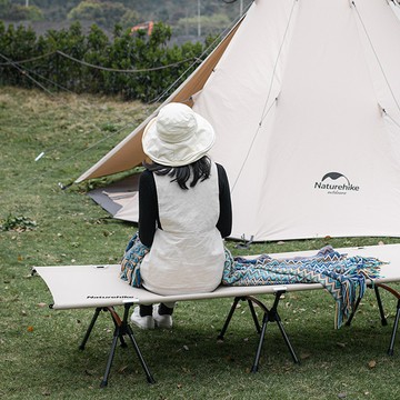Naturehike 原野高低兩用鋁合金可折疊行軍床 JJ009 卡其