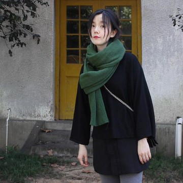 防寒好物圍巾男女秋冬季加厚長款純色披肩兩用學生保暖圍脖韓國潮
