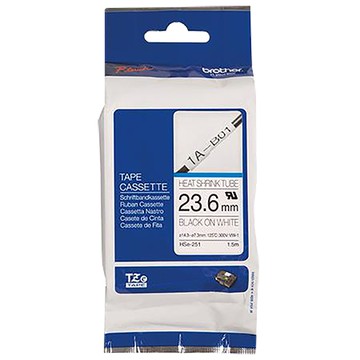 兄弟牌brother熱縮套管標籤帶/HSe-251/21mm/白底黑字