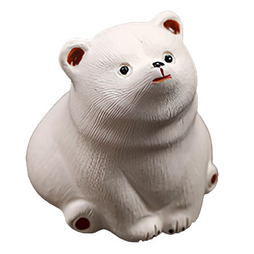 上手家居 療癒動物茶寵擺件/茶具/桌面擺件/紫砂茶寵  1個  月望熊