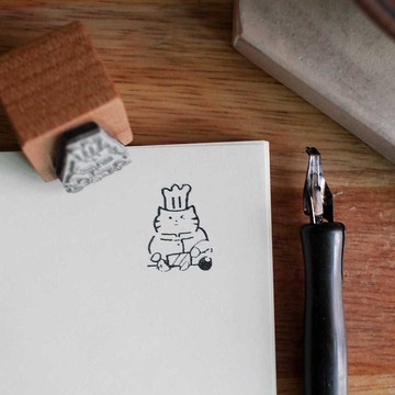 （Jayeon Store 木質印章系列）主廚貓咪的美味料理