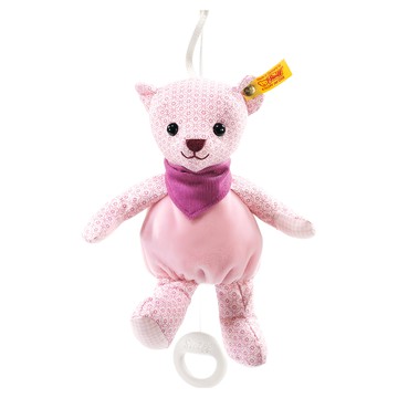 Steiff 金耳釦泰迪熊 嬰幼兒音樂鈴 寶寶安撫玩具 R-Teddyb. Maedchen rosa Spieluhr  R-Teddyb. Maedchen rosa Spieluhr 泰迪熊  1個