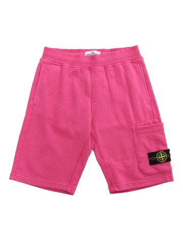 Stone Island Junior Compass-badge Elasticated Waistband Shorts